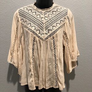 SOLD! Lace Cream Top